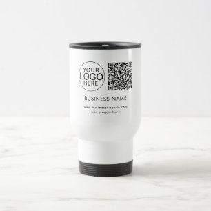 Mug De Voyage Code QR simple logo d'entreprise pour événements d