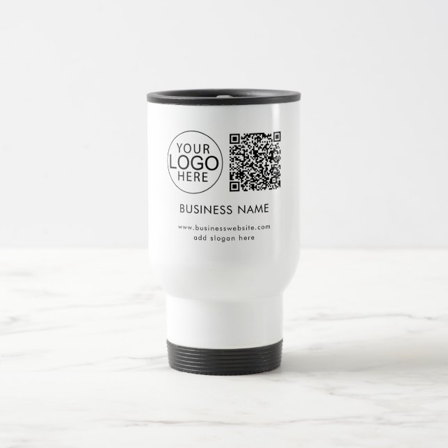 Mug De Voyage Code QR simple logo d'entreprise pour événements d (Centre)