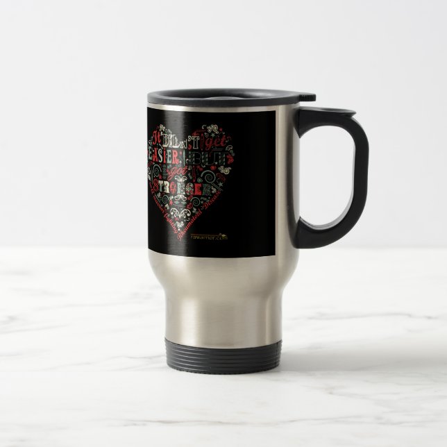 Mug De Voyage Coeur avec les rouleaux celtiques (Droit)