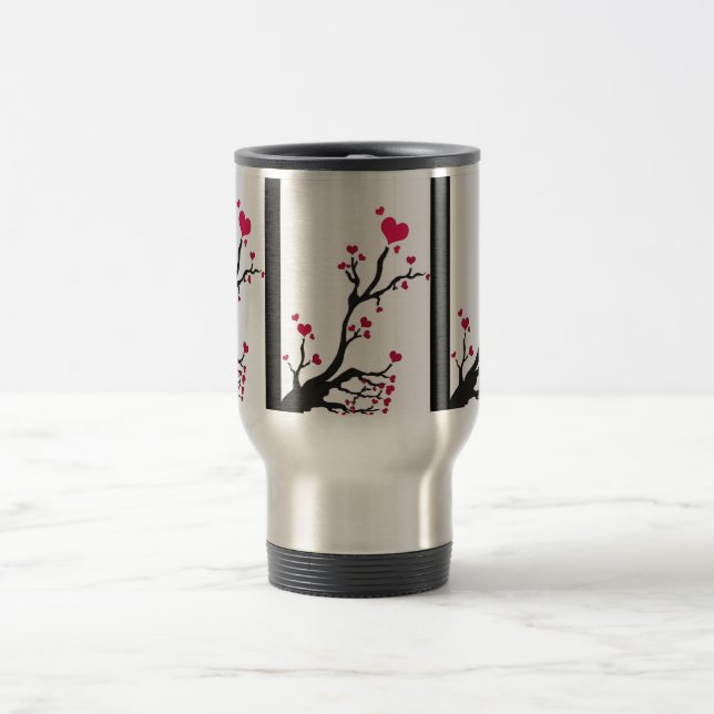 Mug De Voyage Coeur d'écorce noire (Centre)