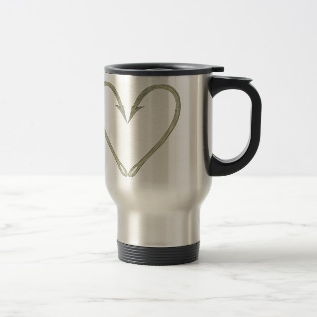 Mug De Voyage Coeur d'hameçon (Droit)