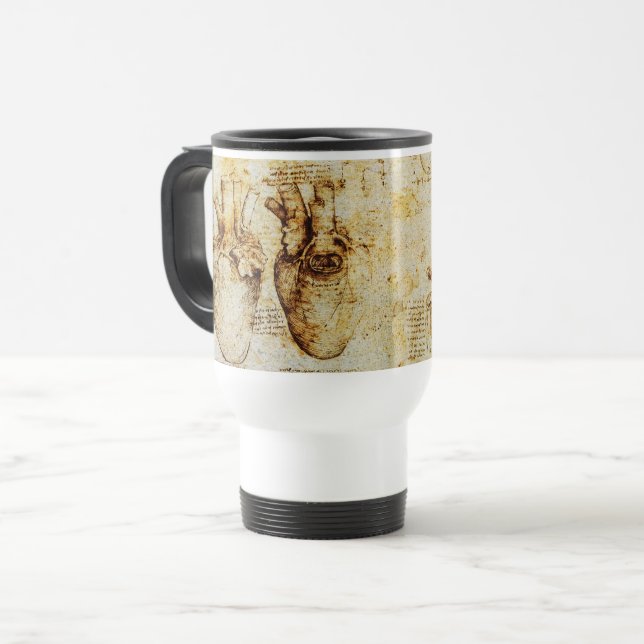 Mug De Voyage Coeur et ses vaisseaux sanguins, Cardiologue Médic (Devant gauche)