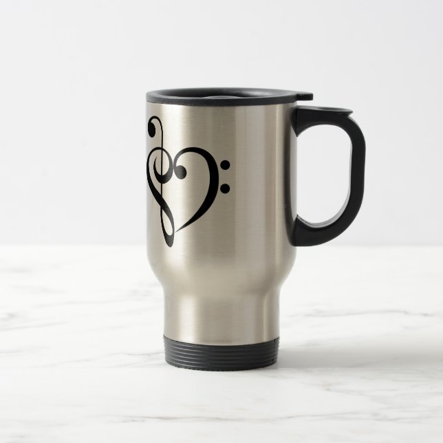 Mug De Voyage Coeur musical (Droit)