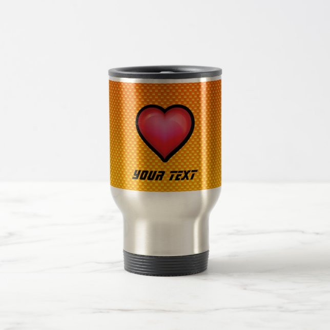 Mug De Voyage Coeur rouge jaune-orange (Centre)