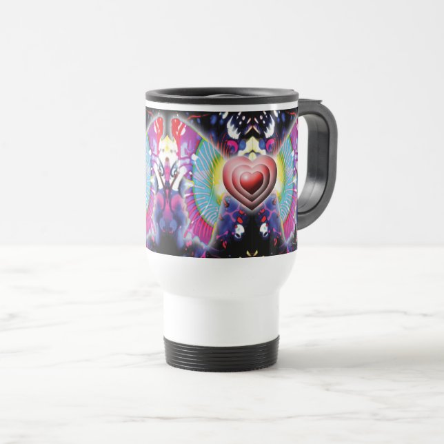 Mug De Voyage Cœurs de Glys (Devant droit)