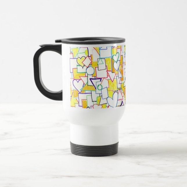 Mug De Voyage Coeurs et ? ~ personnalisable ! (Gauche)