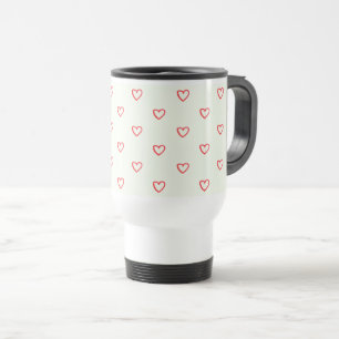 Mug De Voyage Coeurs rouges Motif, mignonne, amour