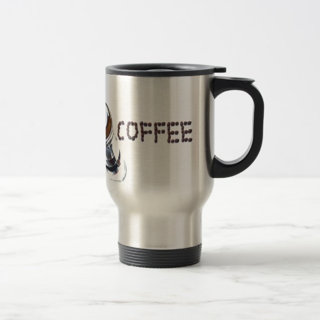 Mug De Voyage Coffee MagicEnjoy, 'première chose le matin', ' (Droit)