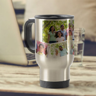 Mug De Voyage Collage de photos de famille Ajouter vos propres p