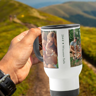 Mug De Voyage Collage de photos familiales avec 3 photos et text
