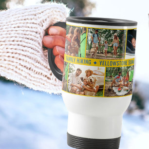 Mug De Voyage Collage de photos familiales avec 9 photos et text