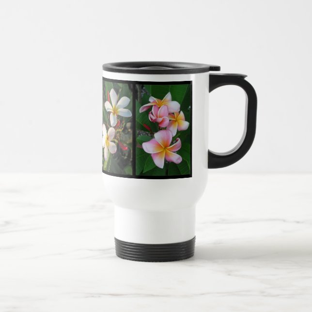 Mug De Voyage Collage de Plumeria (Droite)