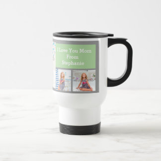 Mug De Voyage Collage photo de la fête des mères sur mesure Pink