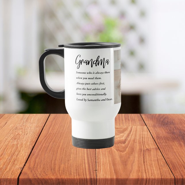 Mug De Voyage Collage Photo & Meilleure grand-mère Jamais Meille (Créateur téléchargé)