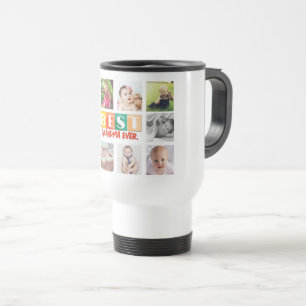 Mug De Voyage Collage photo personnalisé Meilleur cadeau GRANDMA