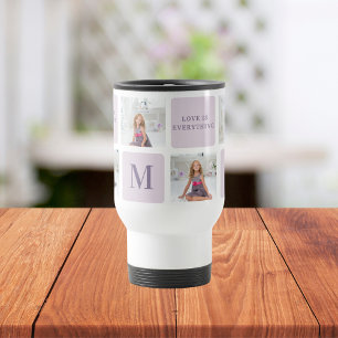 Mug De Voyage Collage Photo Purple Best Mom Ever Cadeau