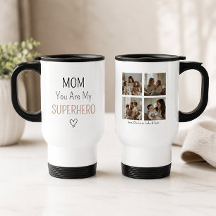 Mug De Voyage Collage Photo Super-héroïne Maman Personnalisé Mod