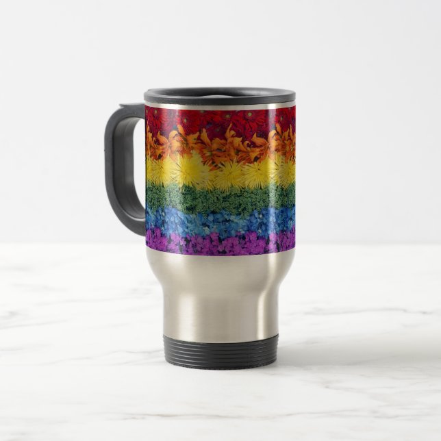 Mug De Voyage Collection de fleurs de fierté Musique de voyage (Devant gauche)