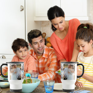 Mug De Voyage Collège photo personnalisé de texte et de famille