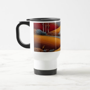 Mug De Voyage Collines ondoyantes au coucher du soleil chaud et