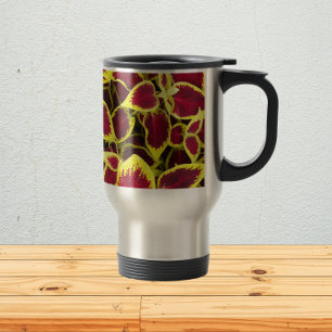 Mug De Voyage Coloré Coleus Plante Feuille Floral