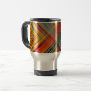Mug De Voyage Coloré Kriss Kross Motif Plaid