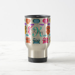 Mug De Voyage Coloré possédez le monogramme