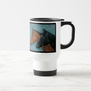 Mug De Voyage colt de chestnut noir chevaux portrait équine