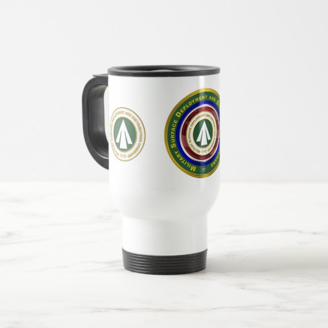 Mug De Voyage Commandement militaire de déploiement et de distri (Devant gauche)