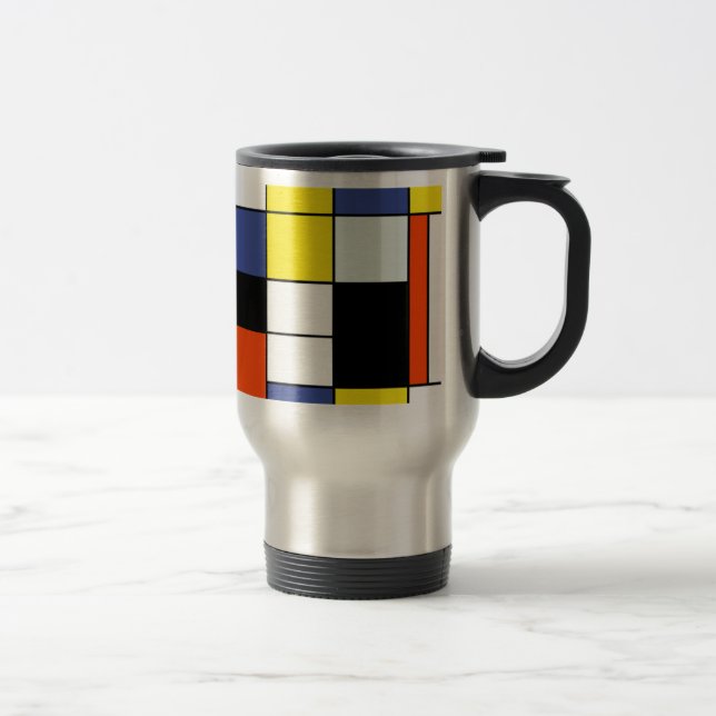 Mug De Voyage Composition A de Piet Mondrian - Art Moderne Abstr (Droit)