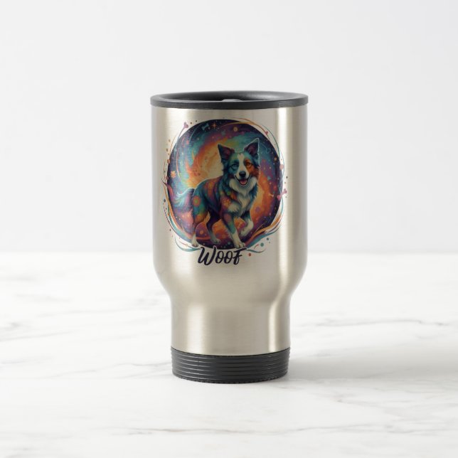 Mug De Voyage Conception artistique de chiot mignon pour les amo (Centre)