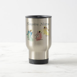 Mug De Voyage Conception d'anges de l'infirmière 3 d'hospice