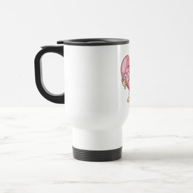 Mug De Voyage Conception de câlin de coeur de maman Kawaii (Gauche)