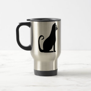 Mug De Voyage Conception de chat noir