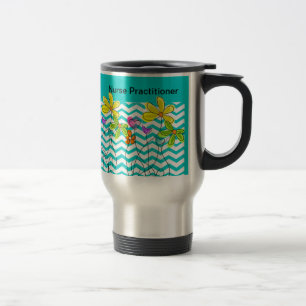 Mug De Voyage Conception de Chevron d'infirmier autorisé