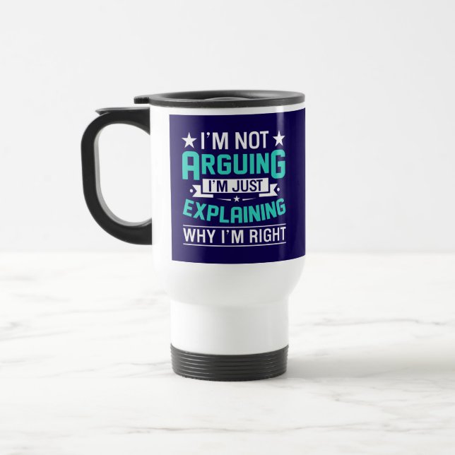 Mug De Voyage Conception de citation drôle et sarcastique (Gauche)