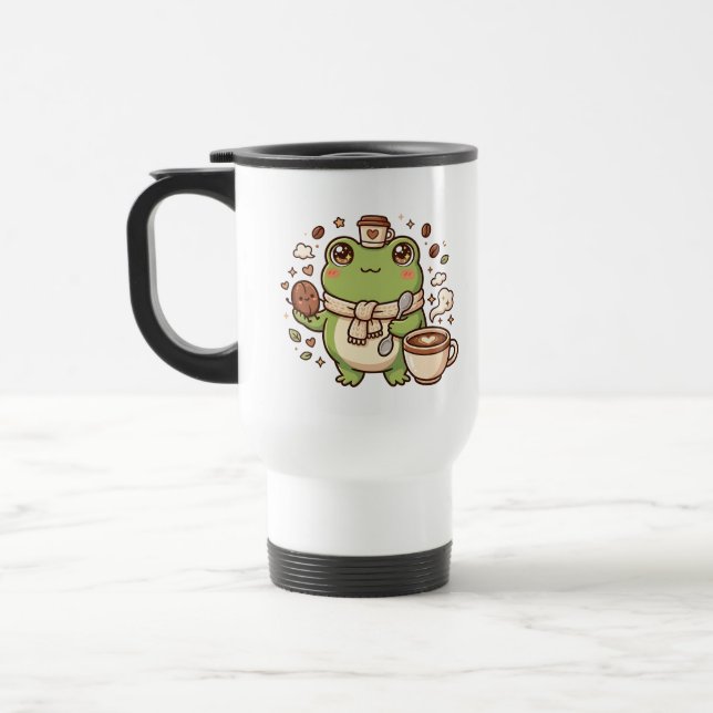 Mug De Voyage Conception de clip art de cuillère de haricot de g (Gauche)