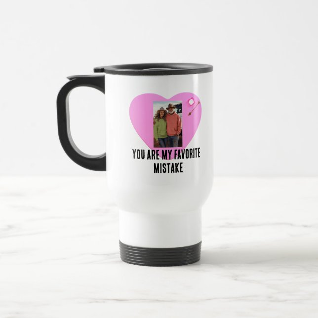 Mug De Voyage Conception de cœur d'amour de Saint-Valentin de ph (Gauche)