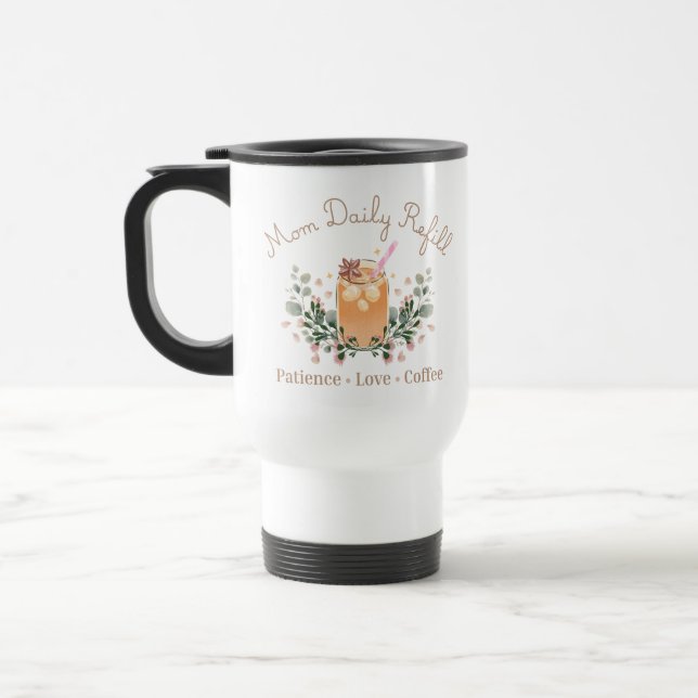 Mug De Voyage Conception de l'amour du café pour maman au quotid (Gauche)
