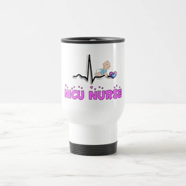Mug De Voyage Conception de l'infirmière QRS de NICU (Centre)