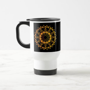 Mug De Voyage Conception de mandala unique doré-95747
