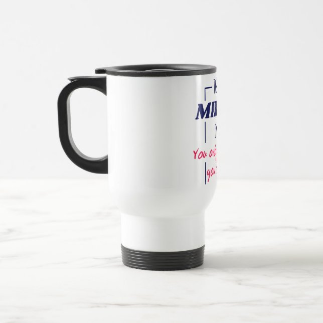 Mug De Voyage Conception de motivation Mentalité de réflexion da (Gauche)