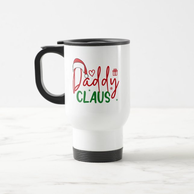 Mug De Voyage Conception de Noël de Papa Noël (Gauche)