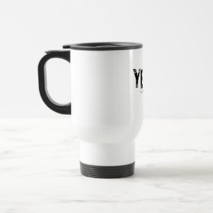 Mug De Voyage Conception de puces grises gras YEET en gras