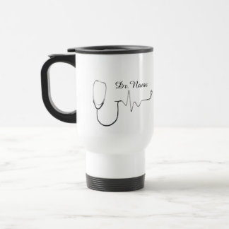 Mug De Voyage Conception de stéthoscope avec nom de médecin pers