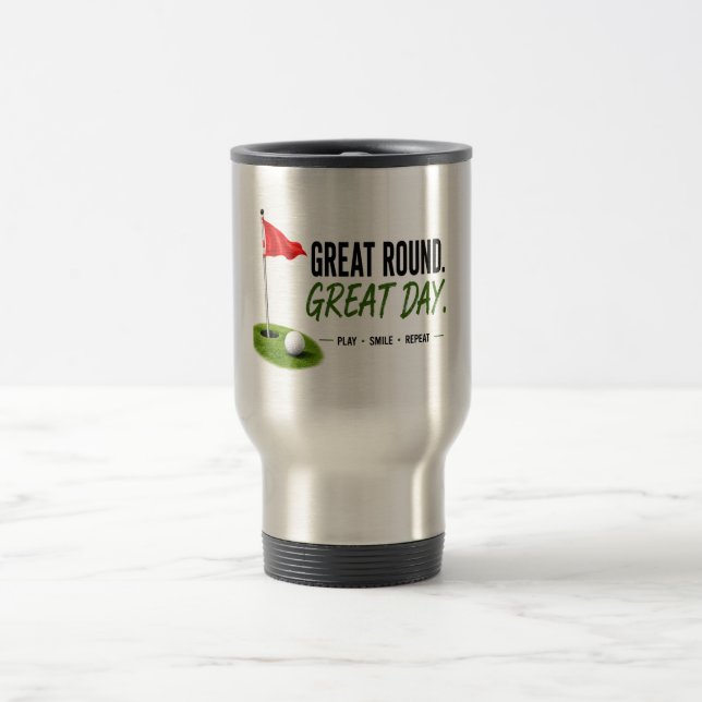 Mug De Voyage Conception de typographie Golf Red Flag Golf Lifes (Centre)