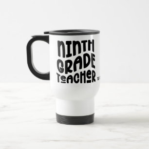 Mug De Voyage Conception de typographie noire pour professeur de