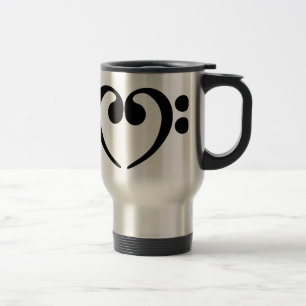 Mug De Voyage Conception élégante de coeur de clef basse de