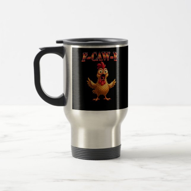 Mug De Voyage Conception esthétique classique de poulet drôle F  (Gauche)