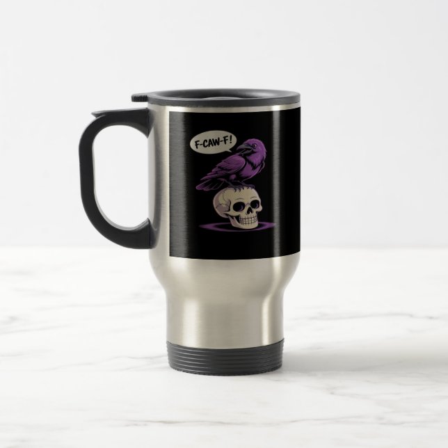 Mug De Voyage Conception graphique d'humour d'Halloween crâne de (Gauche)